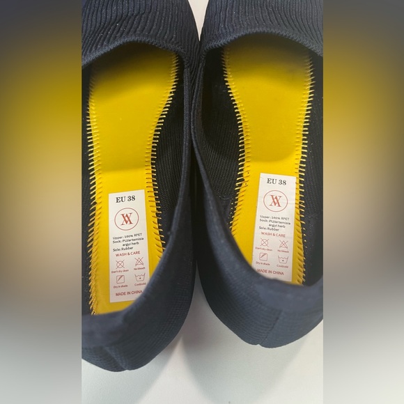 Vivia Square-Toe Loafers (Samantha) Sz 38 in Navy - Picture 7 of 16